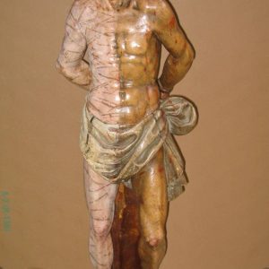 Cristo atado a la columna XVI - En el proceso de restauración